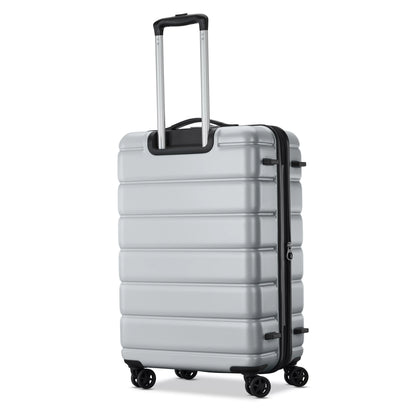 American Tourister Roll Out 2-Piece Luggage Set with Spinner Wheels (Carry on/Medium Checked) - Silver