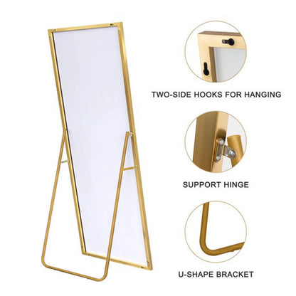 YouYeap Full Length Mirror 65"x22" Gold Rectangular Body Dressing Floor Mirrors
