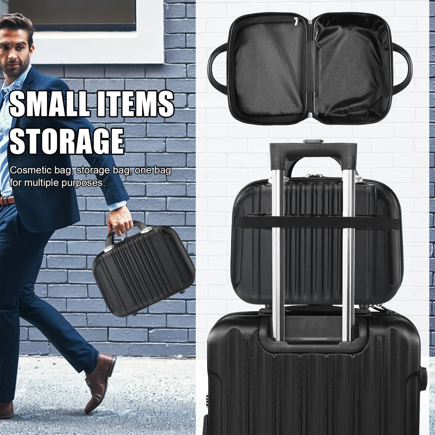 SUGIFT 4-Piece Lightweight Hardshell Spinner Luggage Set with TSA Locks