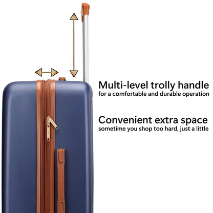 BADGLEY MISCHKA Mia 3 Piece Expandable Retro Luggage Set (Champagne)