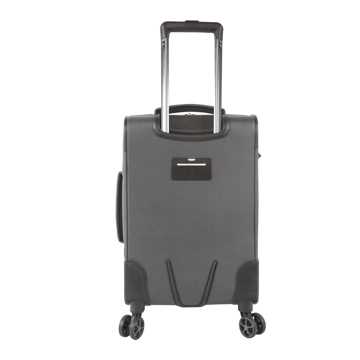 Brookstone Harbour 22" Softside Carry-on Spinner Luggage - Dark Charcoal