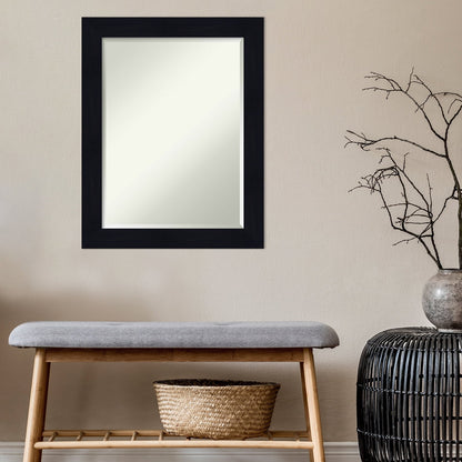 Amanti Art Shiplap Navy Beveled Wood Wall Mirror 28.25 x 22.25 in.