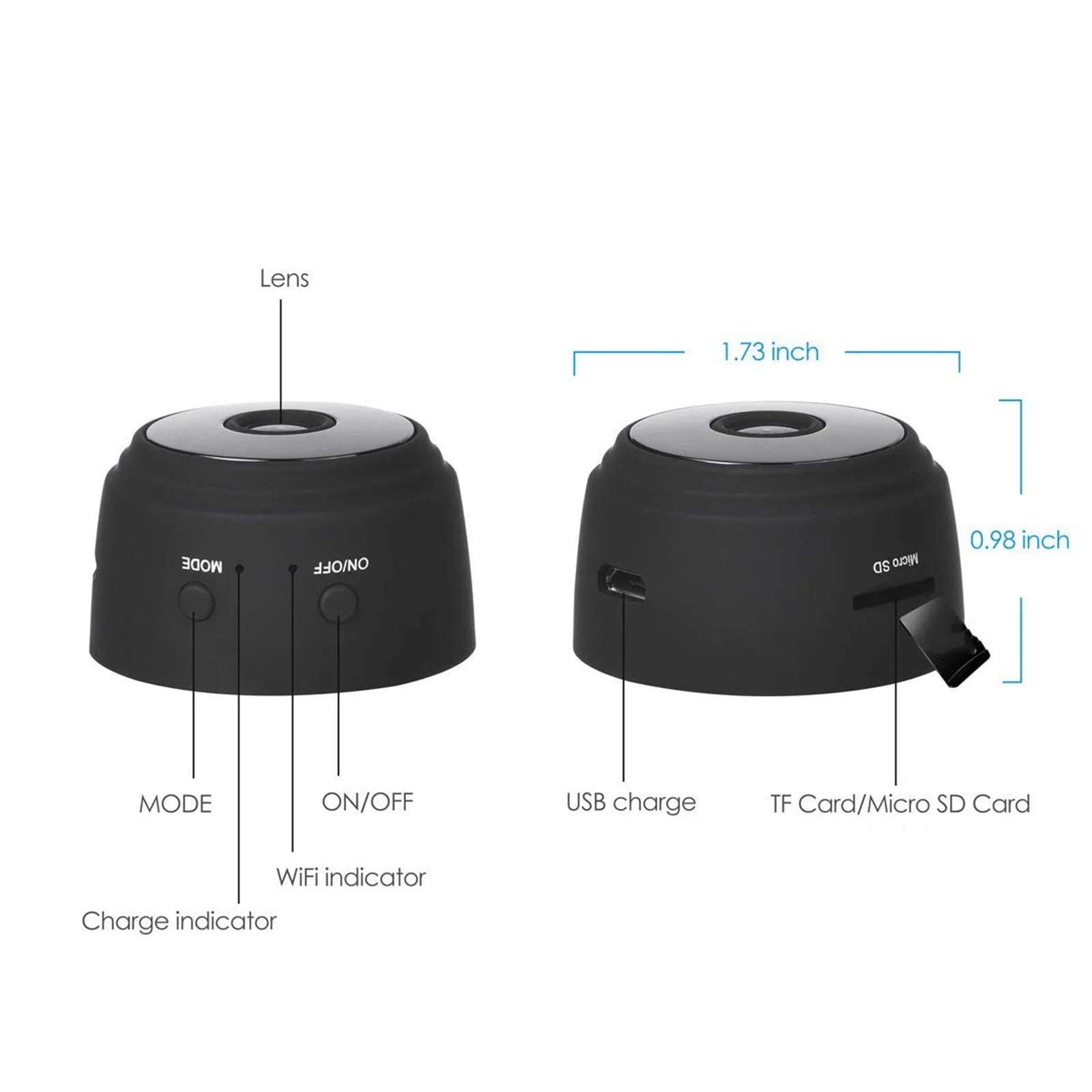 Mini WiFi Camera-1080P Home Video Audio Recorder Camcorder Night Vision Micro Cam-Smart WiFi Portable Home Office Warehouse Store Shop Indoor Room Cameras