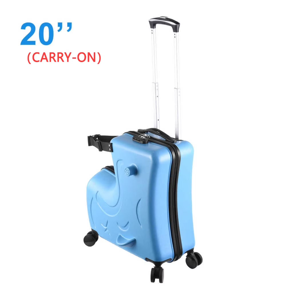 Goxfaca Kids Luggage, Kids Ride-on Luggage with Spinner Wheels Suitcase, Kid's Ride-On Suitcase Help Your Child Relax, Carry On Trolley Luggage with Password Lock, 20"