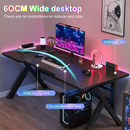 StarBay Gamer Desk Computer Desk Sturdy PC Workstation Desk for Home Office with Cable Holes, Ergonomic Design