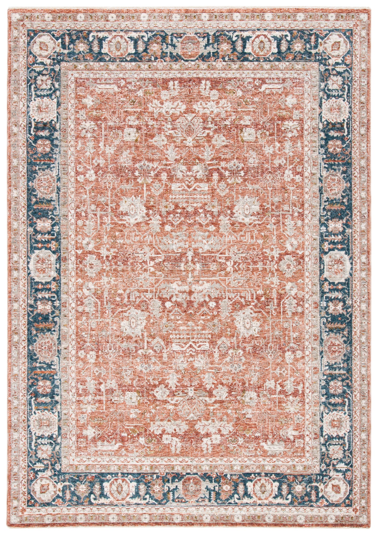 SAFAVIEH Limitee Codie Oriental Area Rug, Rust/Blue, 8' x 10'
