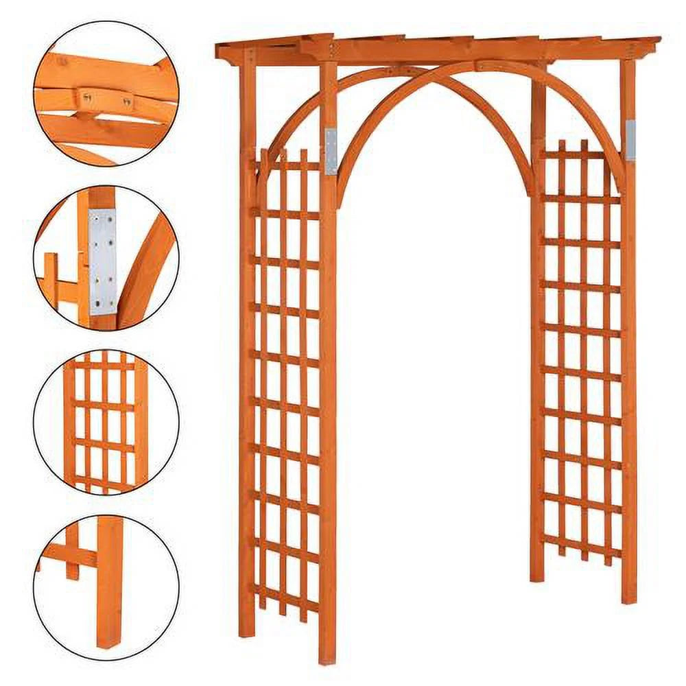 Zimtown Outdoor Wooden Garden Arbor for Climbing Plants 85"H