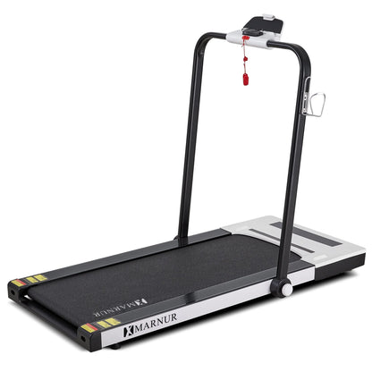 MARNUR 2 in 1 Folding Treadmill 2.2HP Under Desk Treadmill for Fitness with LED Display, Remote Control, Walking Jogging Running Exercise Machine for Home Office, Maximum Weight 220 lbs