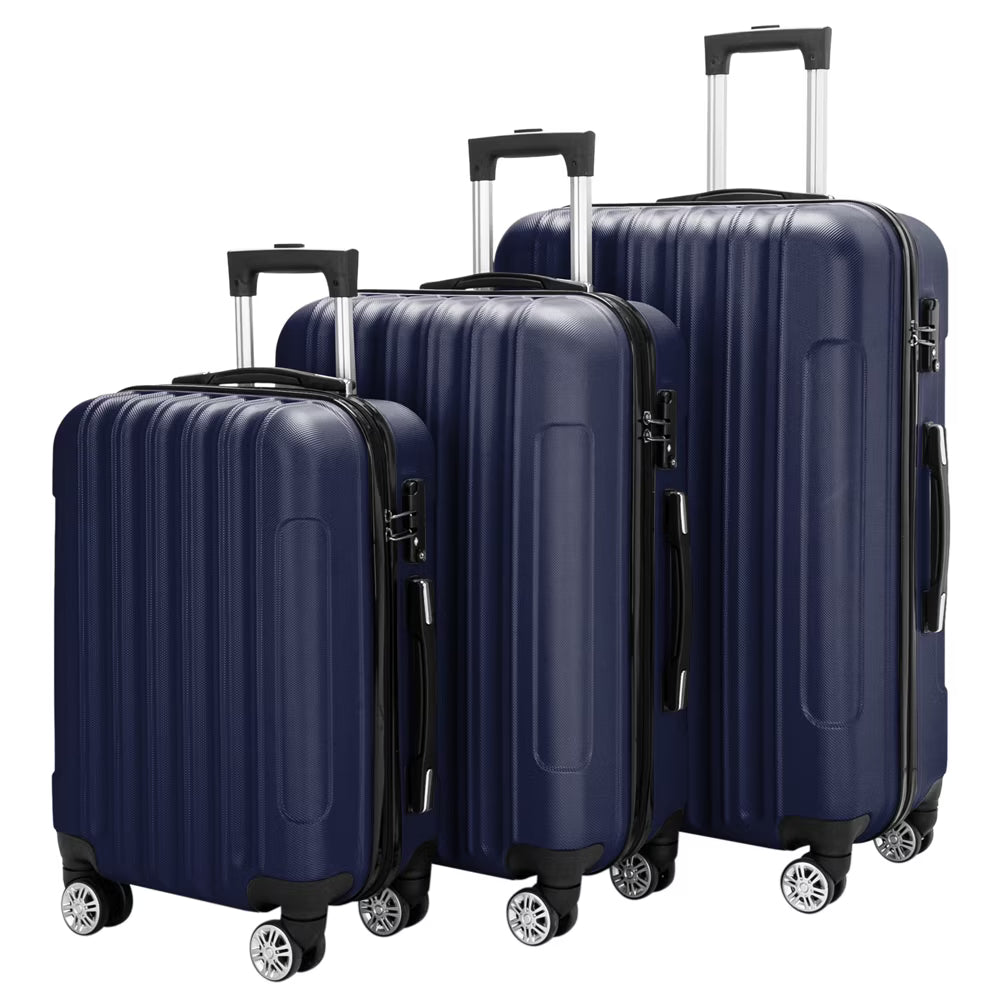 Topcobe 3Pcs Traveling Luggage, Gray 20""" Portable ABS Large Capacity Luggage Bags for Travel Rolling Traveling Storage Suitcase Luggage Set Travel Luggage with Wheels