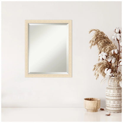 Amanti Art Woodgrain Stripe Beveled Wood Wall Mirror 22 x 18 in.