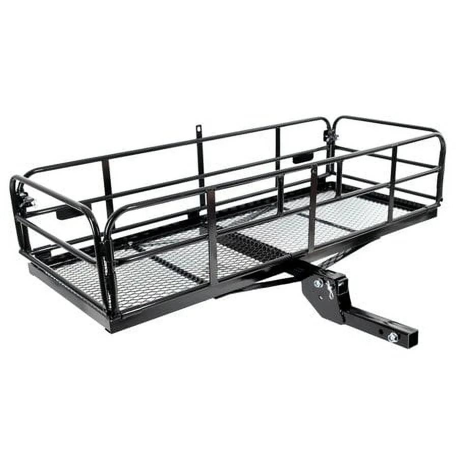 Kojem 500 Lbs Hitch Mount Cargo Carrier 60" x 24" x 14" Folding Cargo Rack Rear Luggage Basket Fits 2" Receiver for Car SUV Camping Traveling