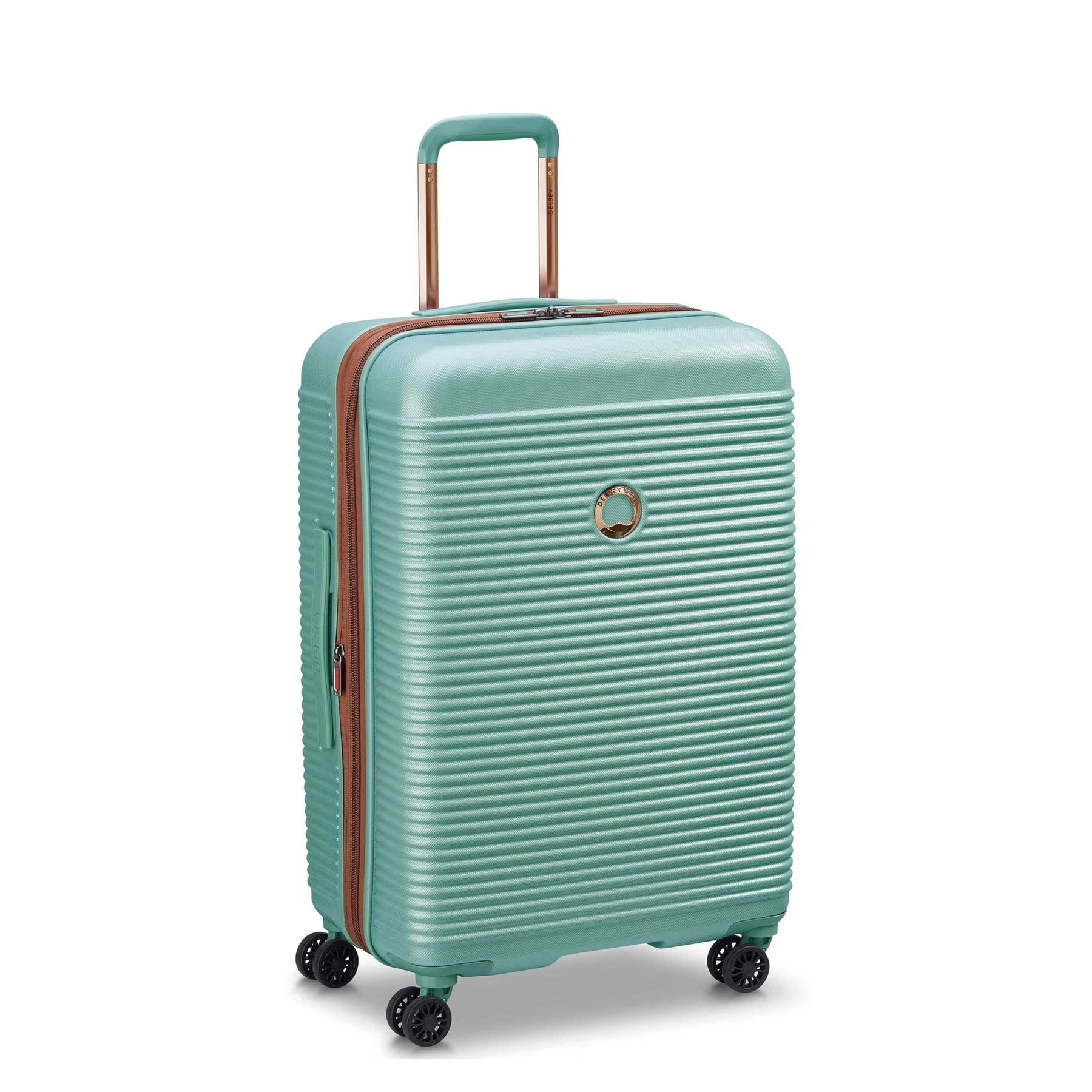 DELSEY PARIS Freestyle 24" Medium Checked Expandable Spinner Luggage, Platinum