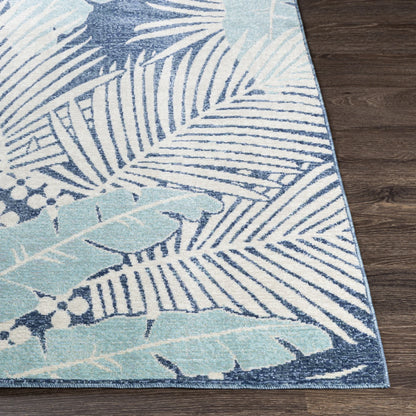 Livabliss Bodrum Coastal Indoor/Outdoor Area Rug,5'3" x 7'3",Blue