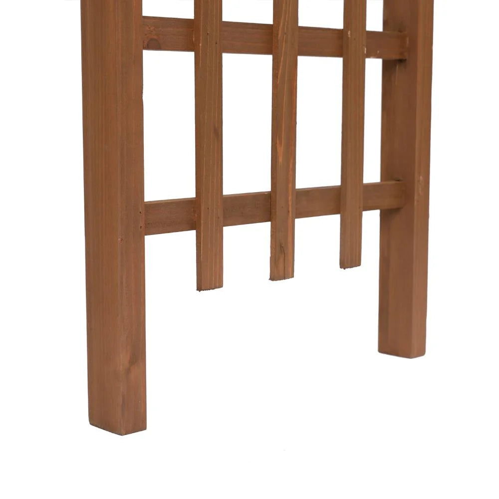 EasingRoom Outdoor Wooden Garden Arbor for Climbing Plants - Dark Brown
