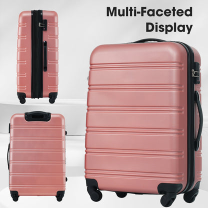 RONSHIN 3pcs/set Suitcase Luggage Set Hardside Spinner Suitcase with TSA Lock And 360° Spinner Wheels 20" 24" 28" for Travel Camping Outdoor