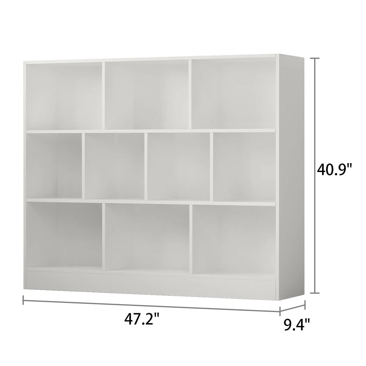 FUFU& GAGA 10-Cube Storage Shelf, Multipurpose Cubby Shelving Unit Display Storage Bookcase Bookshelf, Storage Cubes Organizer Cabinet for Home Office Living Room Bedroom, White(L 47.2in)
