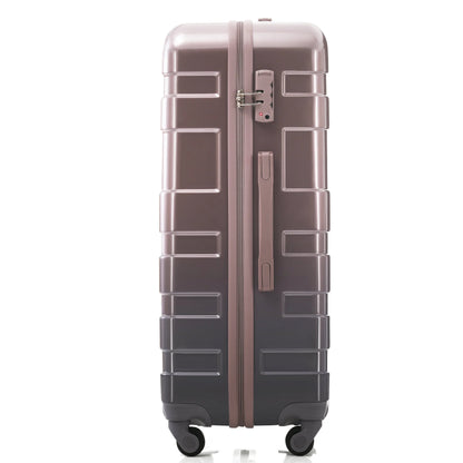 Hard Luggage Case Luggage Sets New Model ABS Hardshell 3pcs Clearance Luggage Hardside Lightweight Durable Suitcase sets Spinner Wheels Suitcase with TSA Lock 20''24''28''( golden),Travel Hard Case