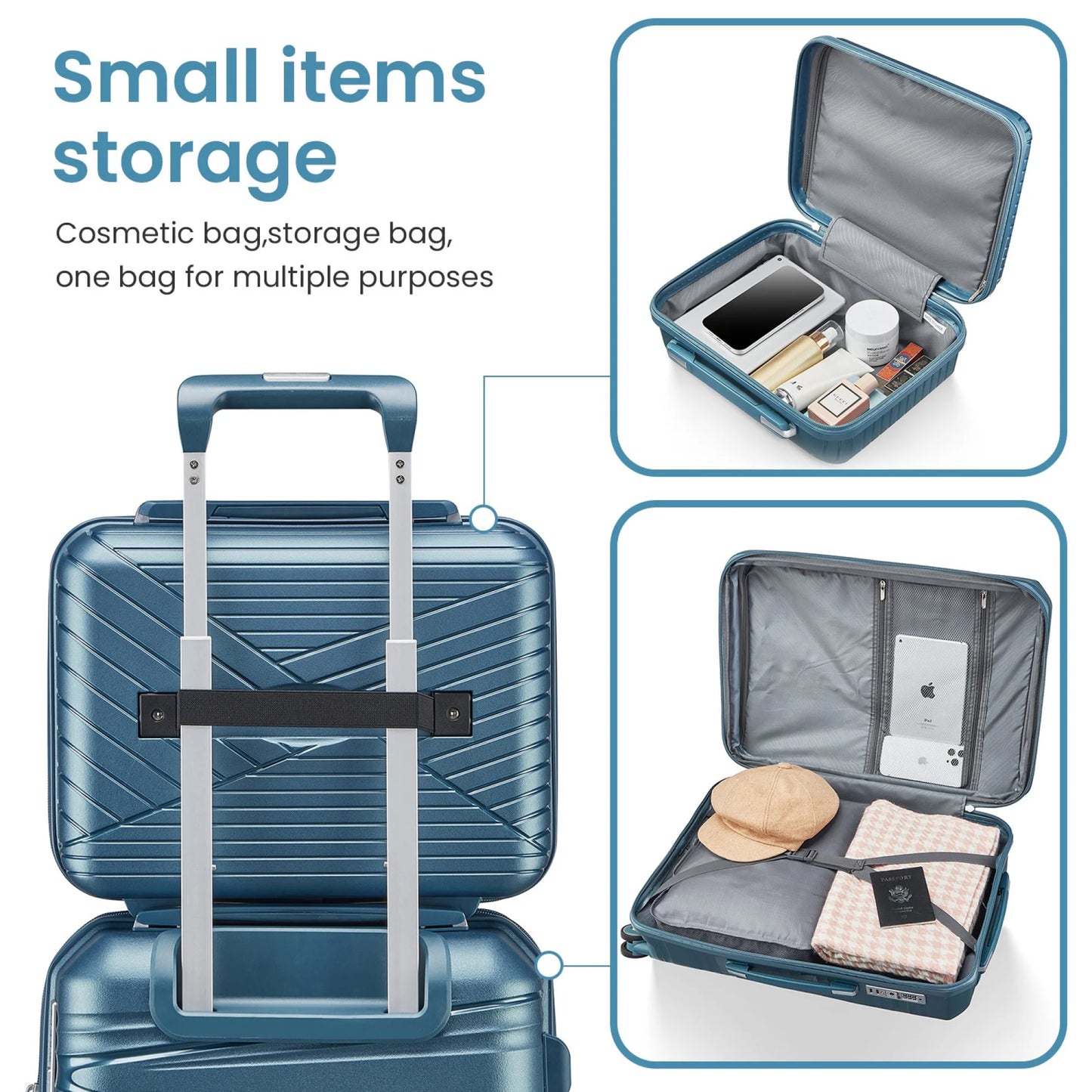 Luggage 4 Piece Sets(14/20/24/28), Hard Shell Lightweight TSA Lock Carry on Expandable Suitcase with Spinner Wheels