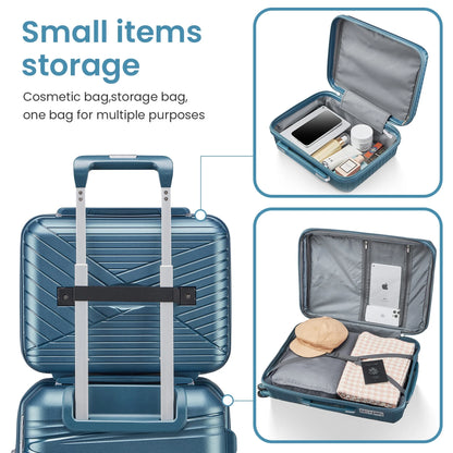 Luggage 4 Piece Sets(14/20/24/28), Hard Shell Lightweight TSA Lock Carry on Expandable Suitcase with Spinner Wheels