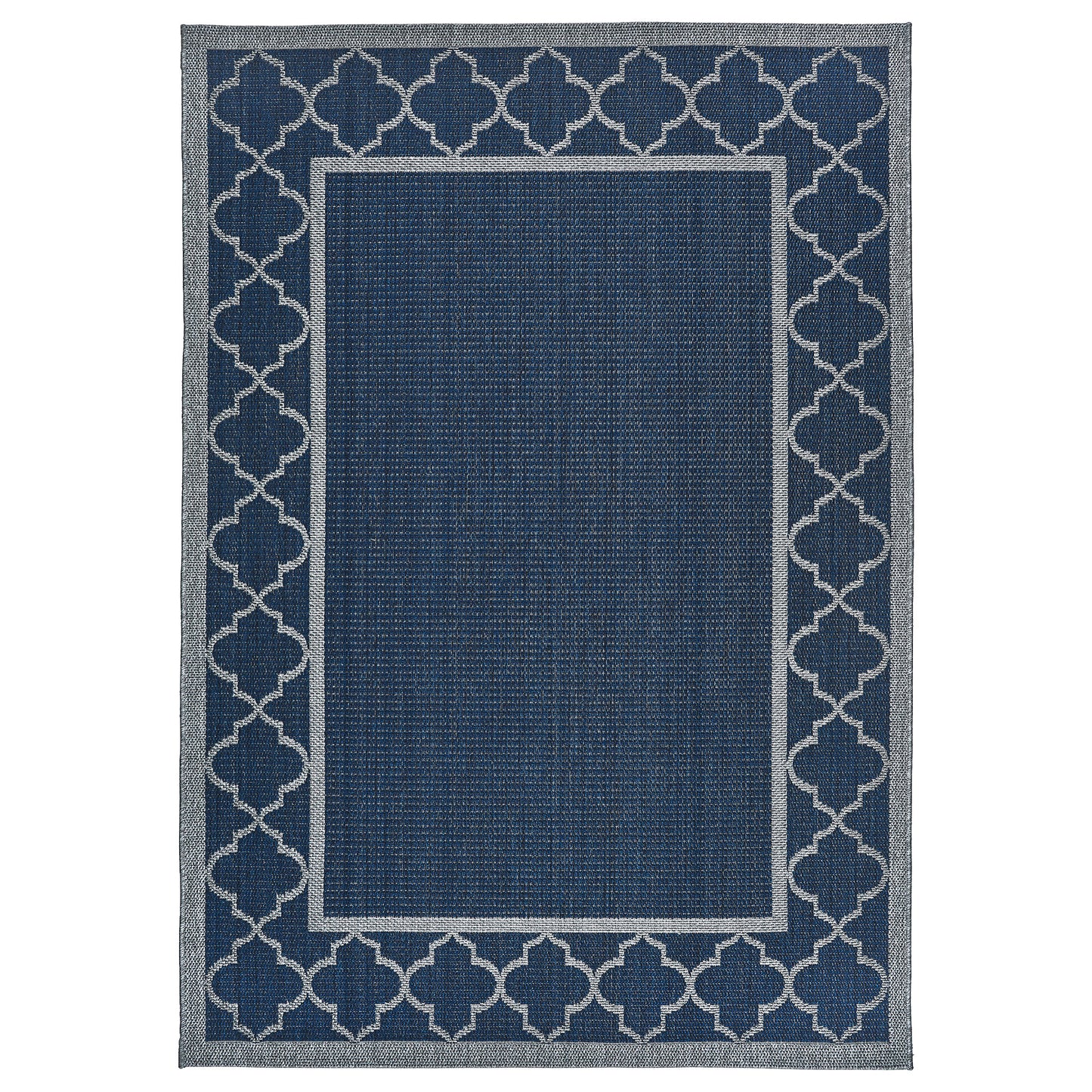 Laguna Indoor/Outdoor Area Rug, Simeon Navy Gray, 5’3 x 7’