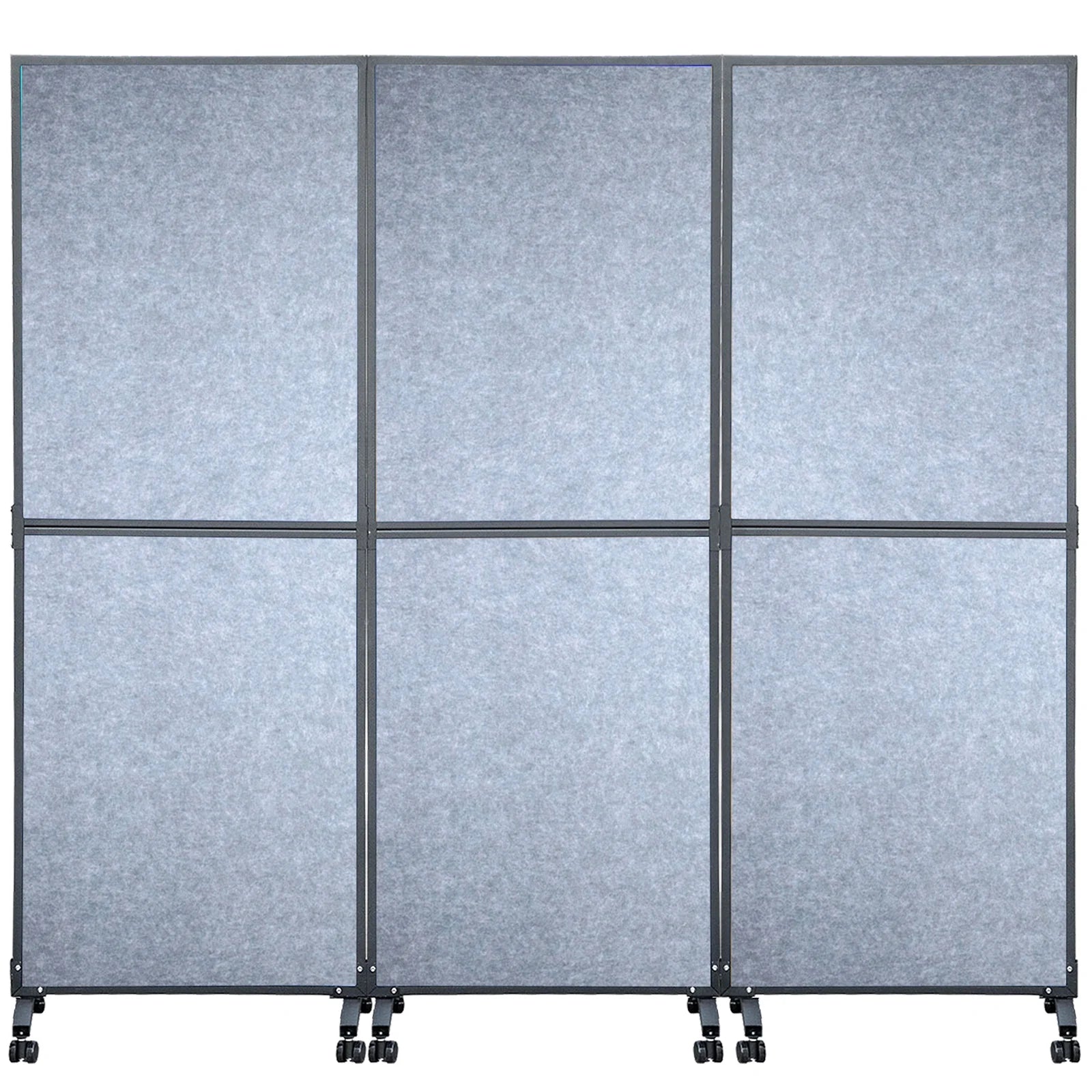 VEVOR Acoustic Room Divider Office Partition Panel 72"x66" 3 Pack in Light Gray