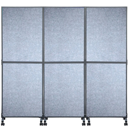 VEVOR Acoustic Room Divider Office Partition Panel 72"x66" 3 Pack in Light Gray