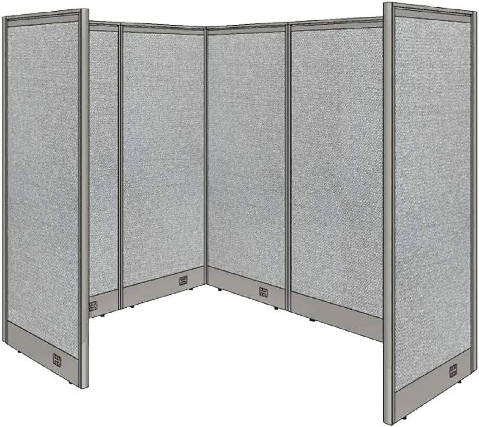 GOF 1 Person Workstation Cubicle (5.5'D x 6'W x 6'H)/Office Partition, Room Divider (72" H Cubicle Only, Grey)