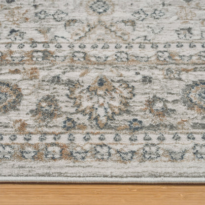 Divina Area Rug, Leona Gray, 5’3”x7’