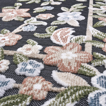 Laguna Indoor/Outdoor Area Rug, Beta Black, 8'8' x 13'