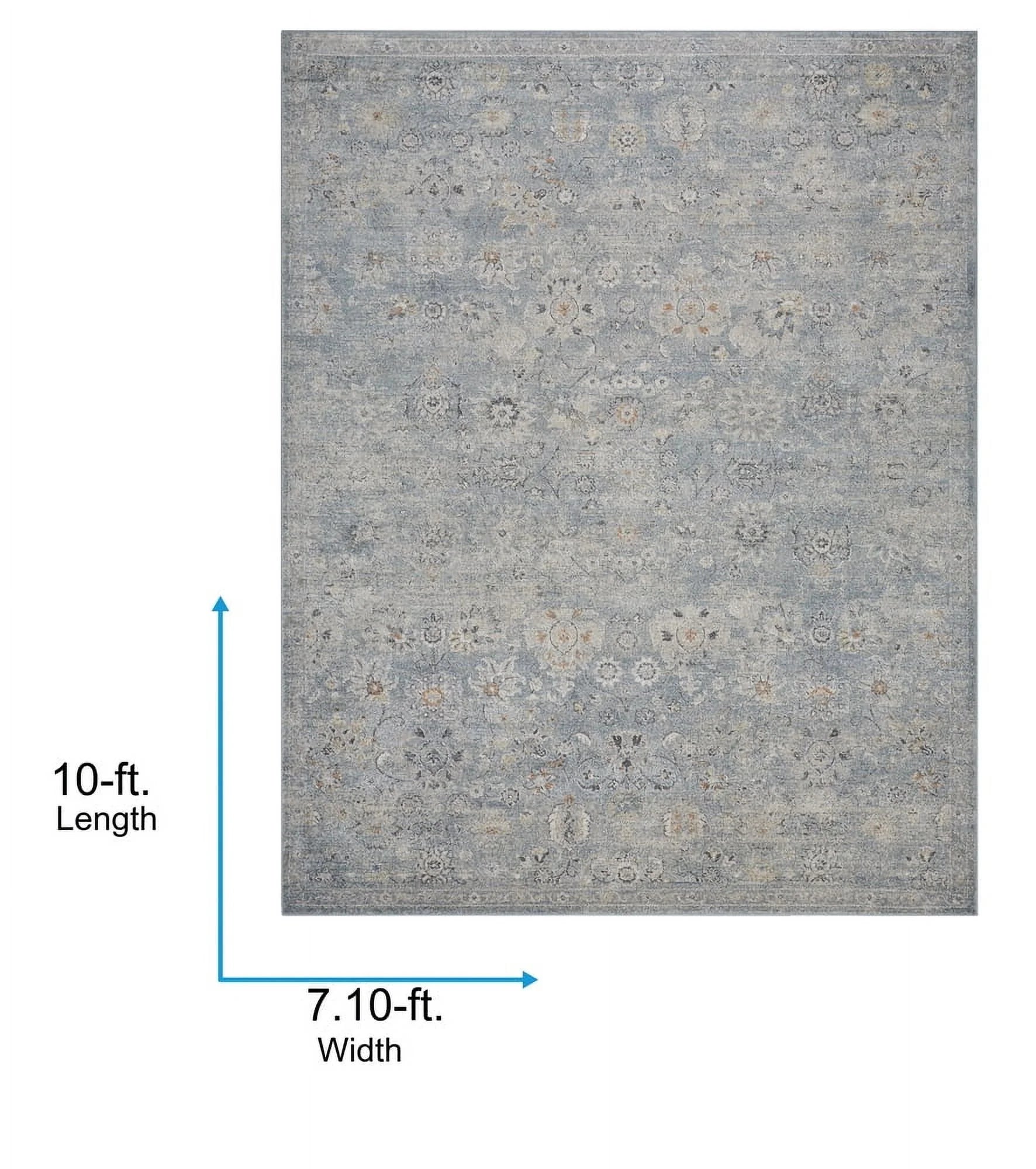 Livabliss Alpharetta Vintage Floral Area Rug,5'3" x 7',Cream/Gray