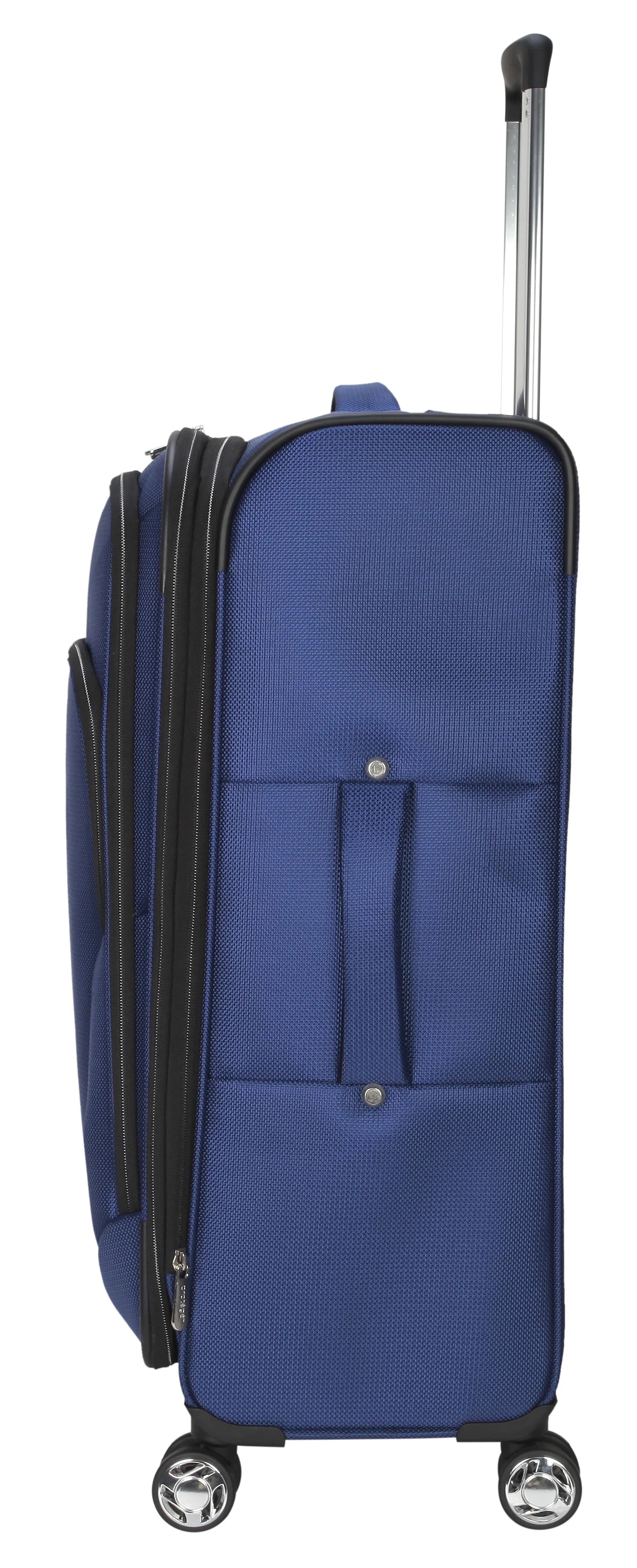 Protege Ashfield 25" Checked 8-Wheel Spinner Luggage Navy