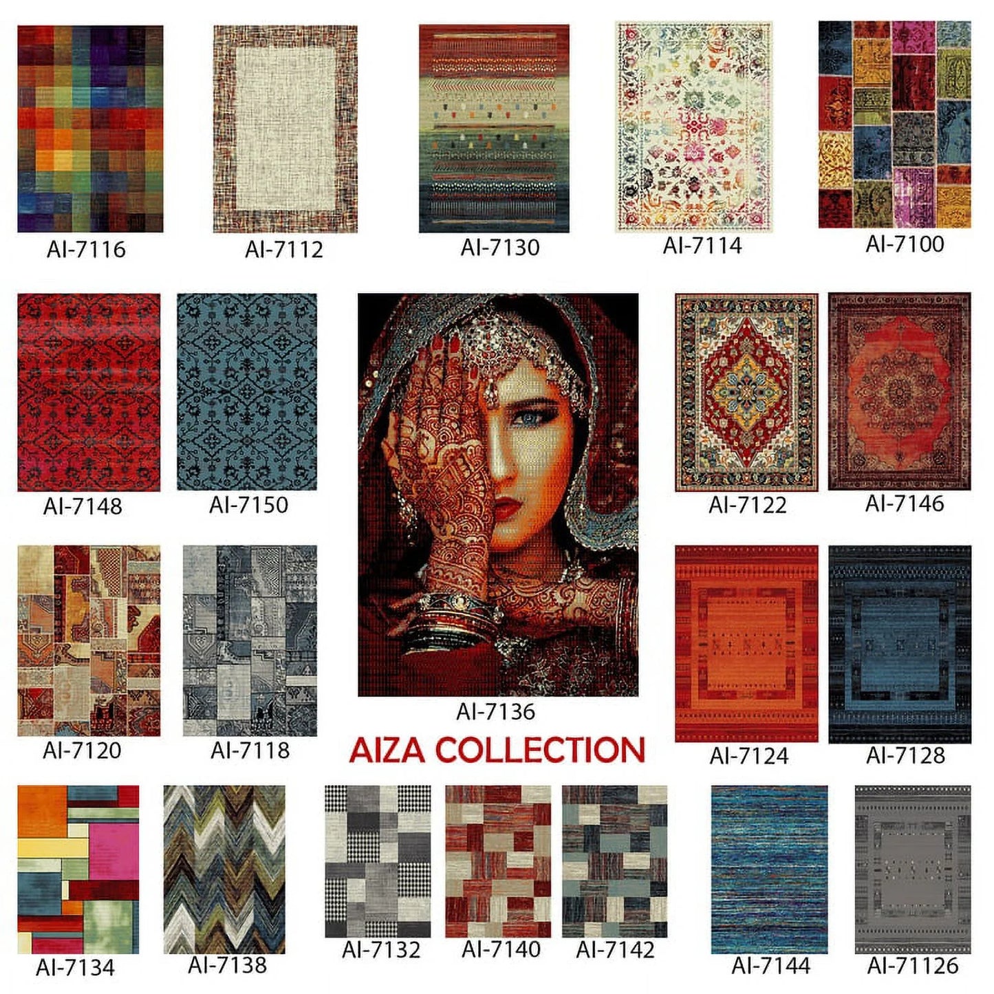 Maxy Home Aiza Collection AI-7144 Anti-Bacterial Frieze Yarn Area Rugs - 63-inch-by-87-inch - 5'x7'