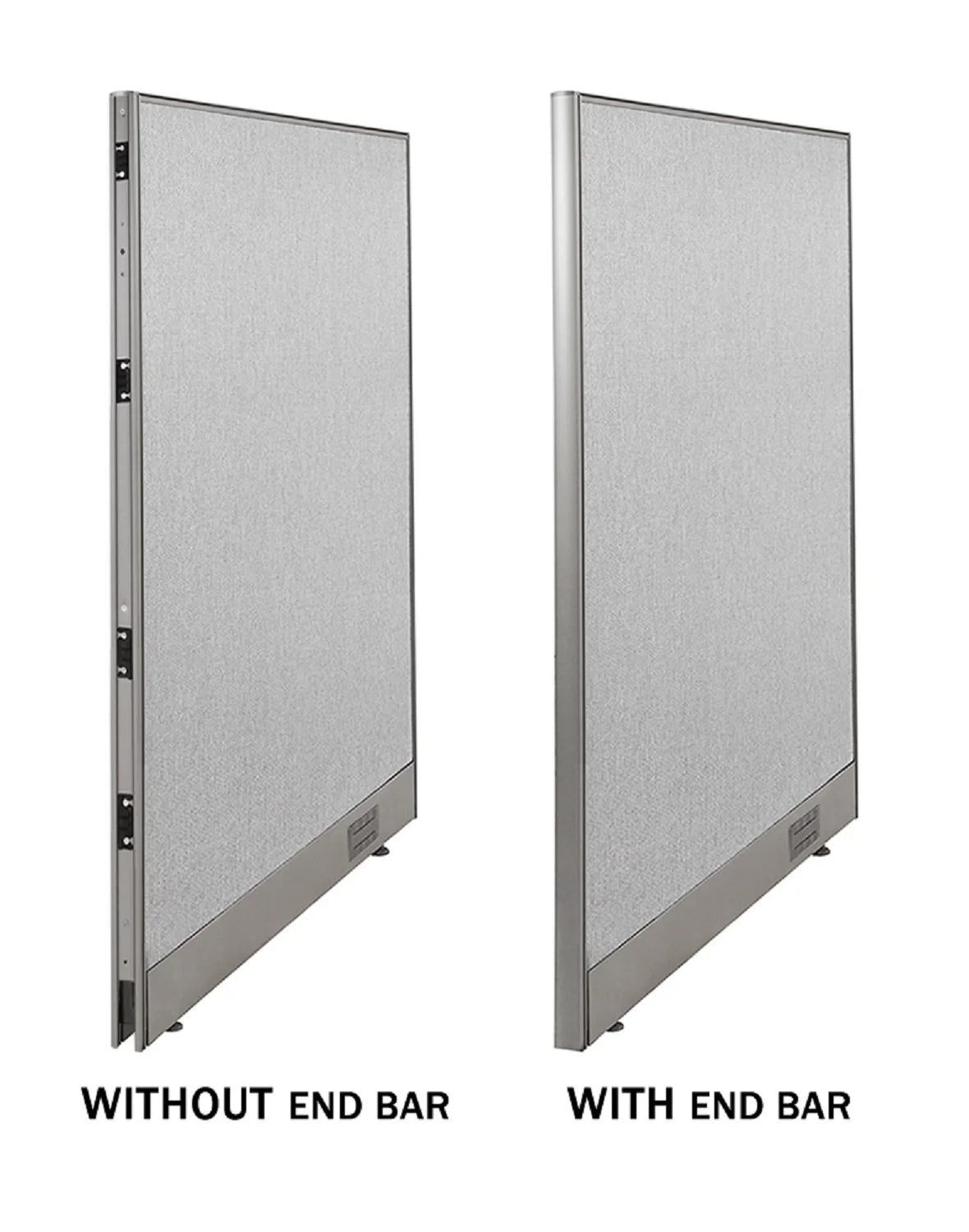 GOF Wall Mounted Office Partition (24”W x 72”H) Privacy Screen, Room Divider, Commercial-Grade Fabric Panels