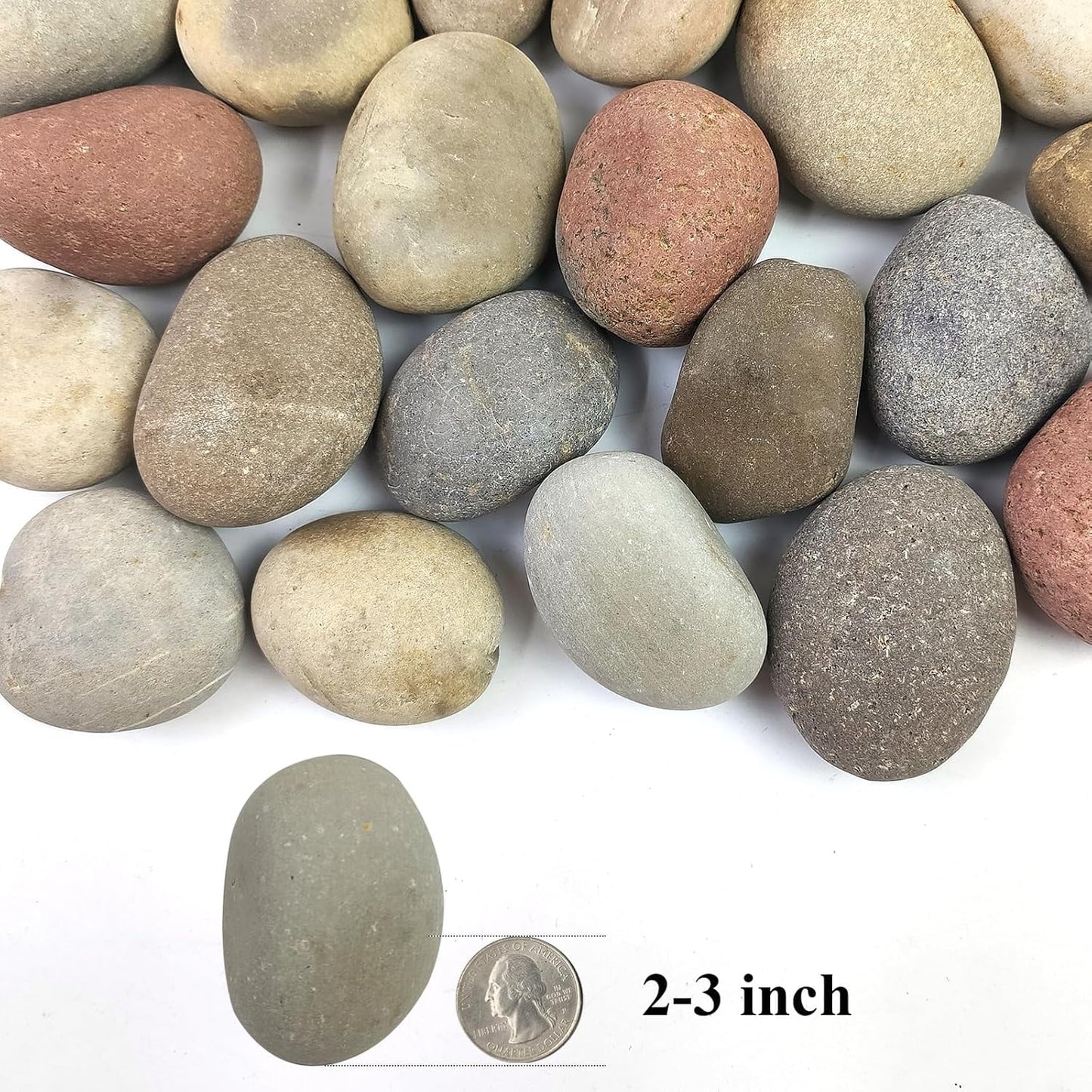 Black River Rocks for Landscaping, 2-3 Inch Natural River Rocks for Garden Beds, Potted Plants, Fish Tanks, DIY Pathway and Backyard Accent, Stones for Crafts, Walkways(40lbs Bulk)