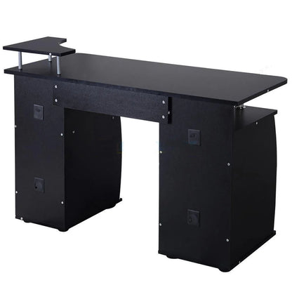 Ktaxon Black Home Office Computer PC Desk Table Work Station,Office Home Raised Monitor & Printer Shelf Furniture