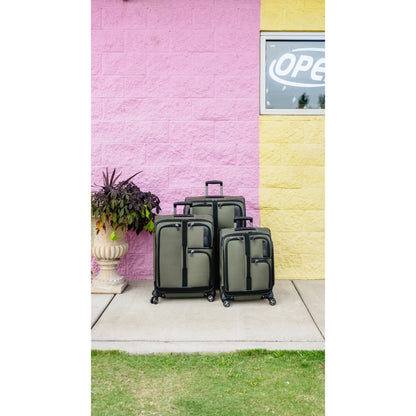 American Tourister Cargo Max 29" Softside Large Checked Spinner Luggage Single Piece - Olive