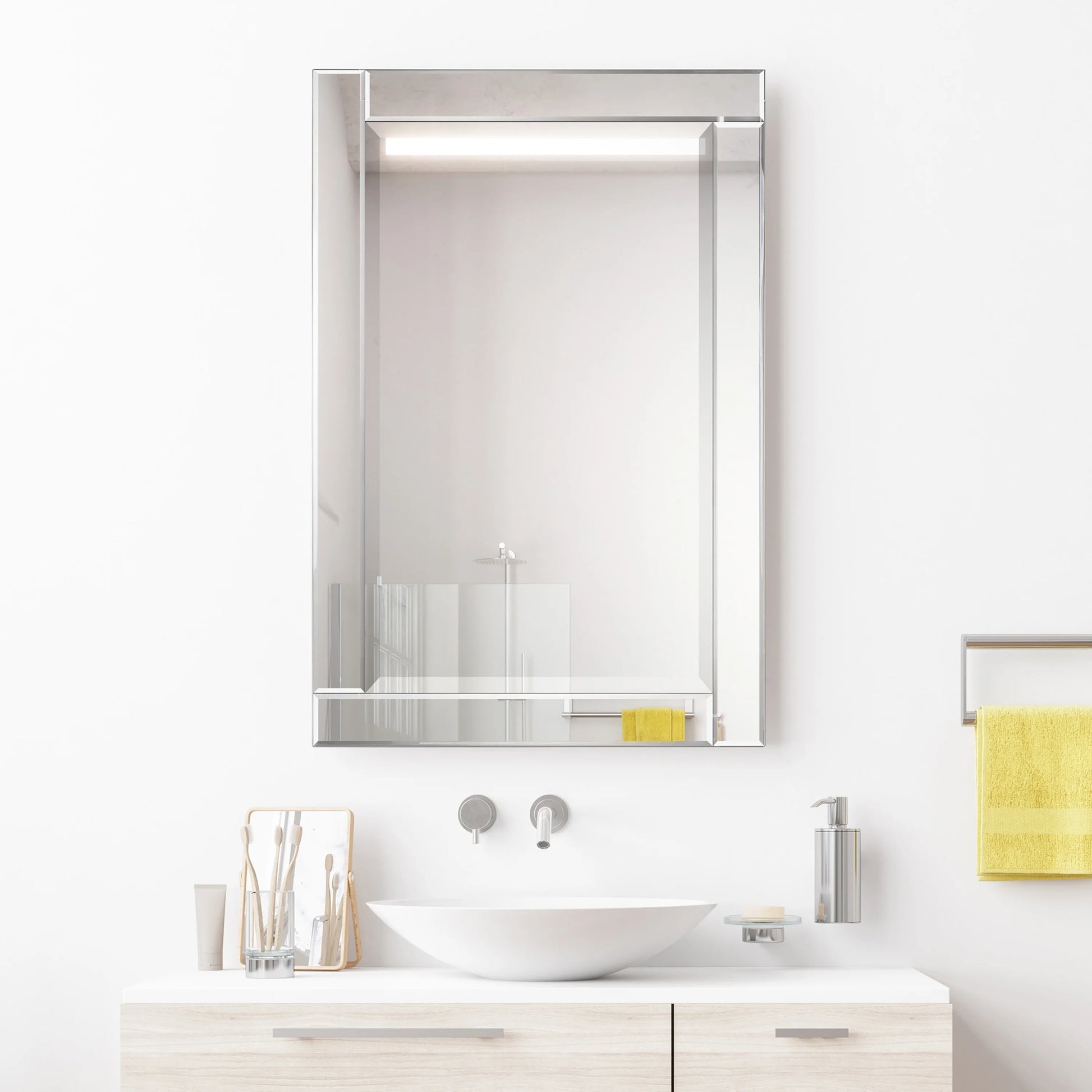Empire Art Direct MOM-20025B-2454 Moderno Beveled Rectangle Wall Mirror
