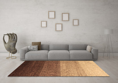 Ahgly Company Indoor Rectangle Abstract Brown Modern Area Rugs, 5' x 7'