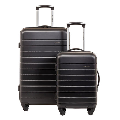 Jetstream 2pc Hardside Rolling Spinner Upright Set, Checked and Carry-on Luggage Duo, Rose Gold