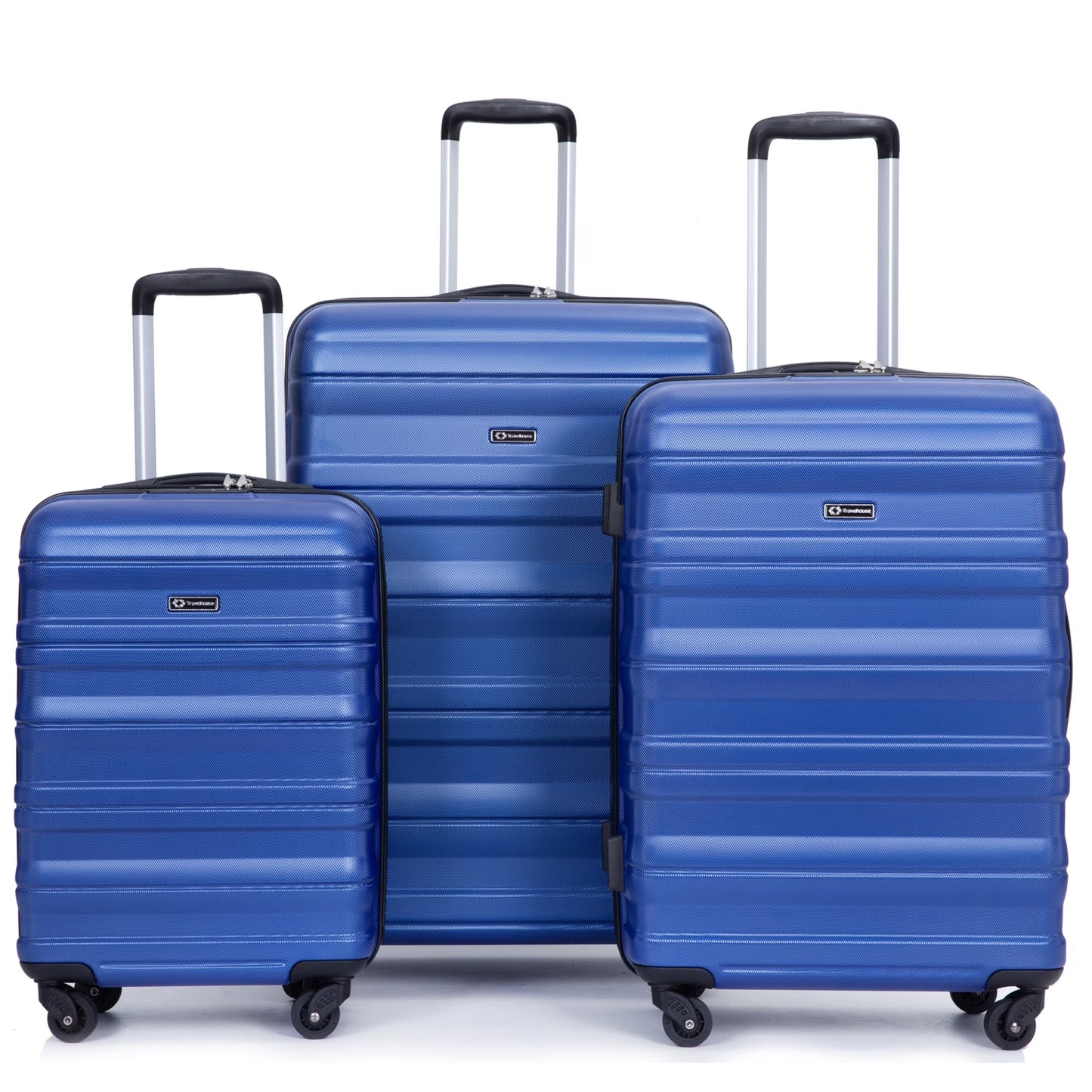 PAPROOS Hardside Luggage Set, 3 Piece 21in 25in 29in Carry on Suitcases Set with 2 Hooks and TSA Lock, Modern Lightweight Luggage Set, Hardshell Expandable Suitcase Set for Family Travel, Black