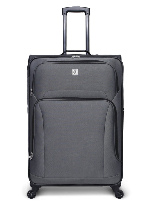 Protege 5 Pc Spinner Luggage Set With 28" & 24" Check Bags, 20" Carry-on, Gray