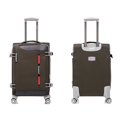 4-Piece Sage Green Softside Luggage Set with Spinner Wheels, Lightweight Expandable Suitcases (20"/24"/28"/32")