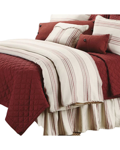 Hiend Accents Unisex Prescott Striped Super Queen Duvet - FB6200DU-SQ-RD One Size