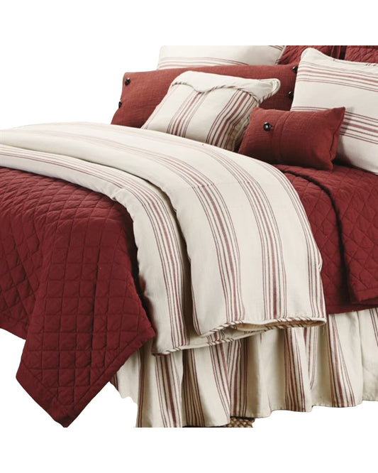 Hiend Accents Unisex Prescott Striped Super Queen Duvet - FB6200DU-SQ-RD One Size