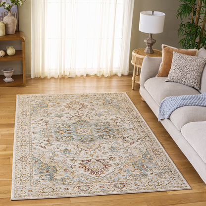 Safavieh Hamilton Area Rug, Ivory Blue, 5’3” x 7’6”