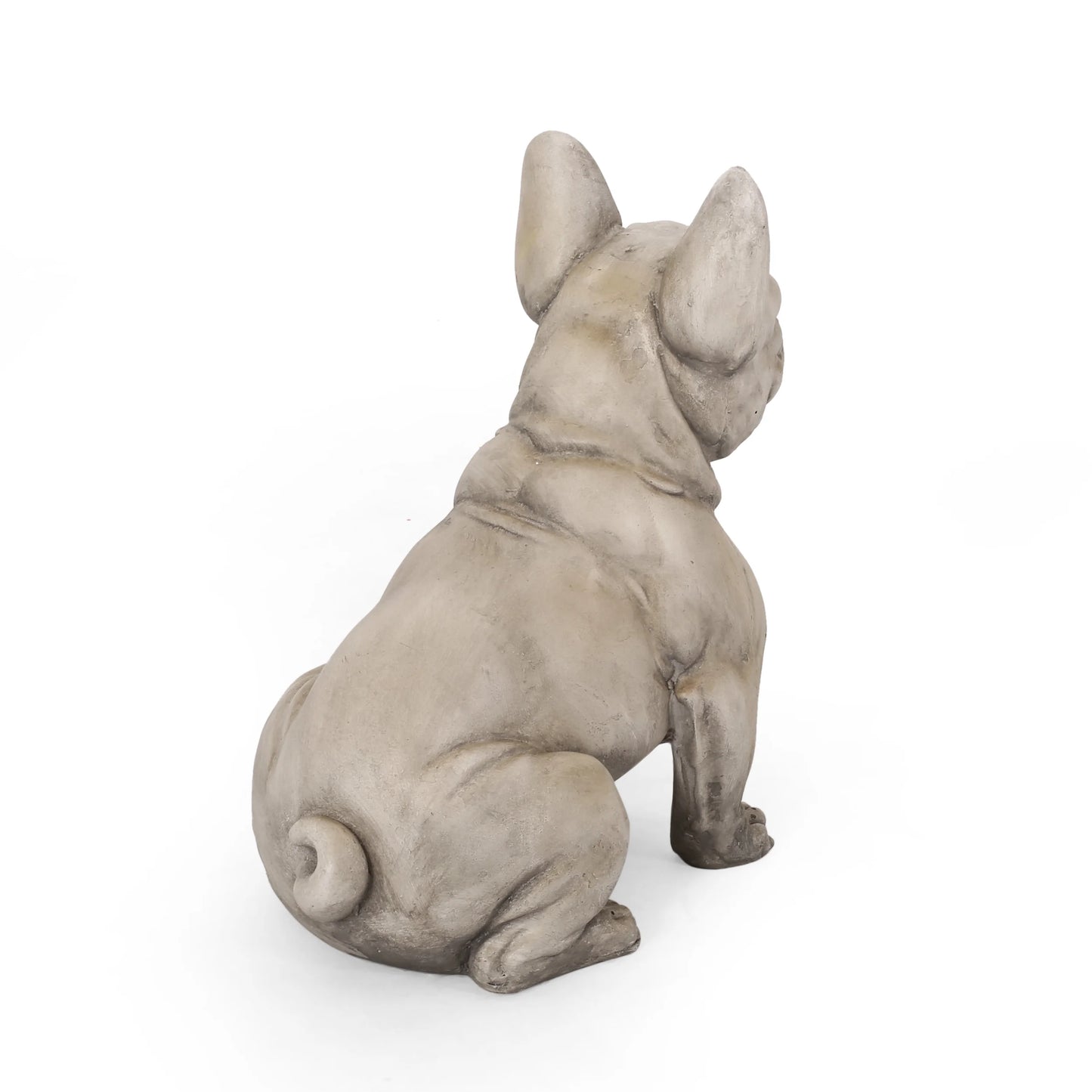 DUOSONG Dog Garden Sculpture Gray Glass Garden & Outdoor Water Fountains