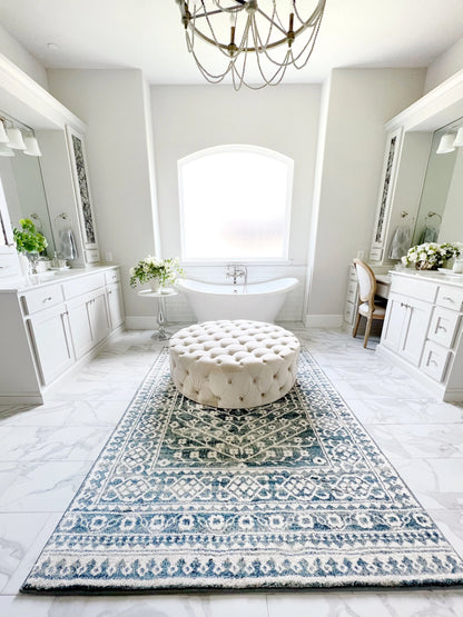 My Texas House Delilah 5'3" X 7'6" Blue Geometric Area Rug