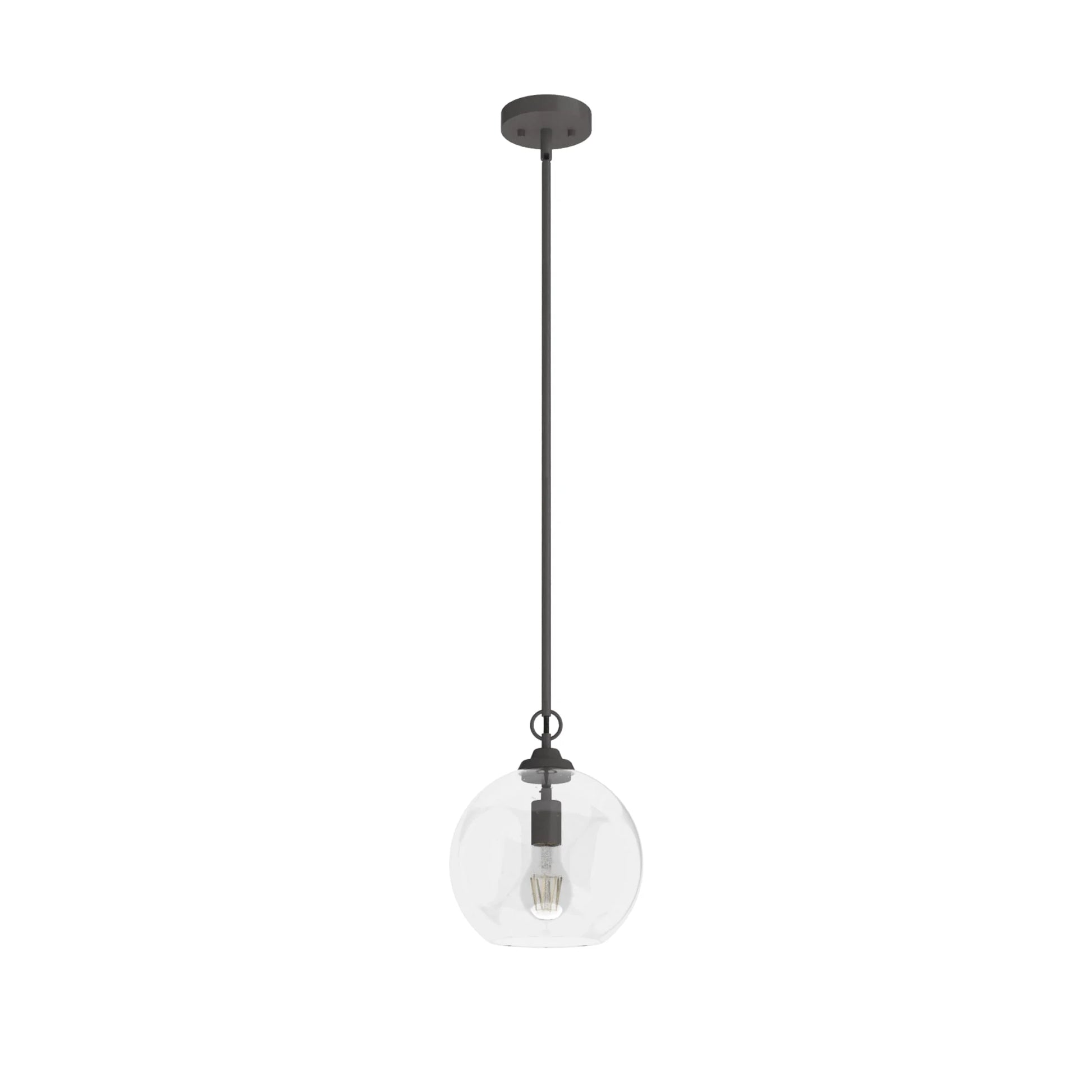 Hunter - High Oaks 1-light Alturas Gold, Small Pendant Light, Dimmable, Formal Style, Globe Shaped, for Bedrooms, Dining, Living Rooms - 19559