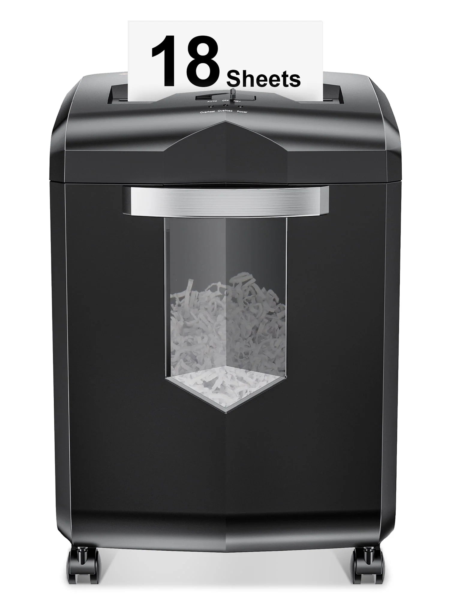 Bonsaii Paper Shredder 18-Sheet Cross-Cut Shredder for Home Office with Wastebasket