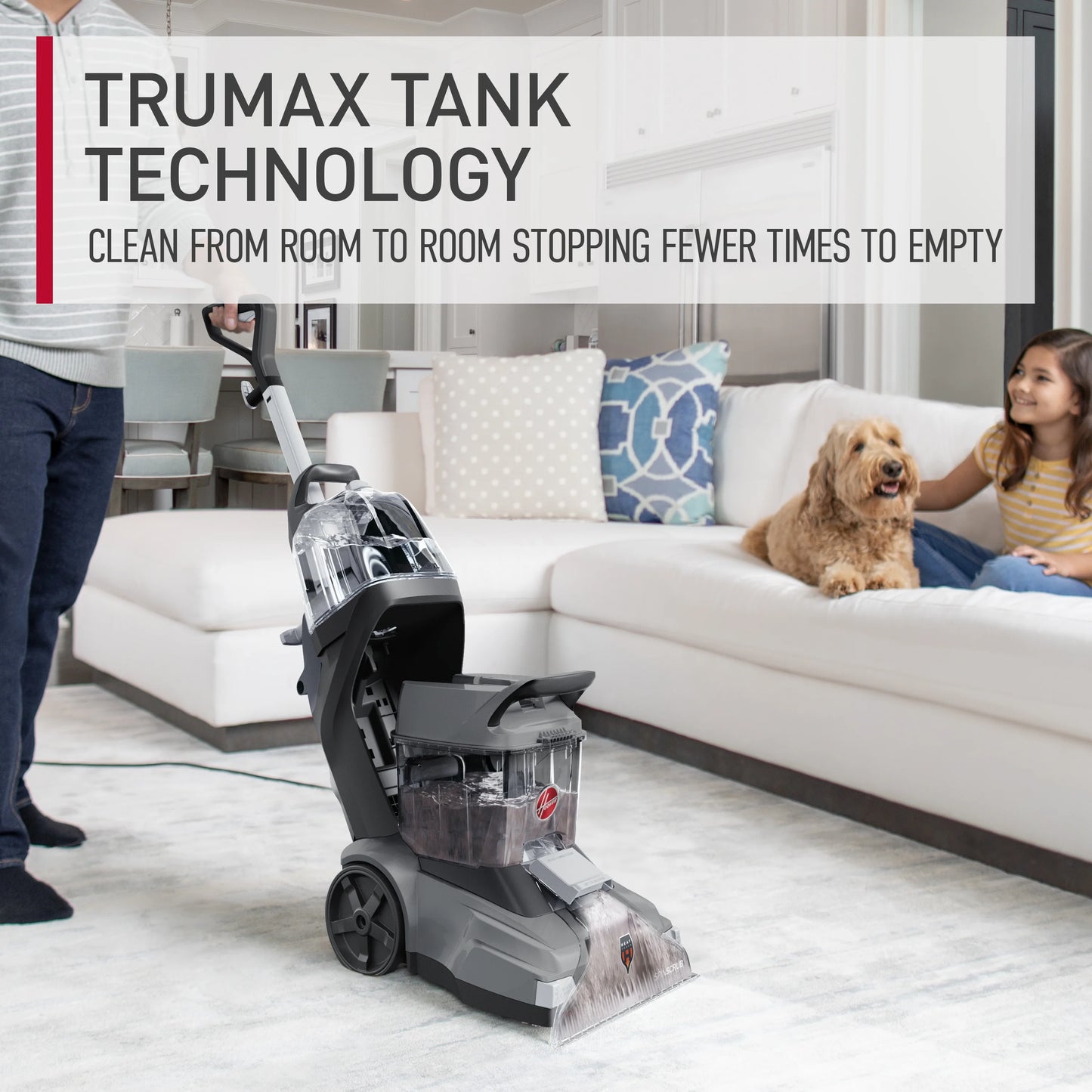 Hoover PowerScrub XL, Upright Carpet Cleaner Machine, Shampooer for Carpet, Rugs, & Upholstery, Fast Dry, Upholstery Tool Attachment, FH68010